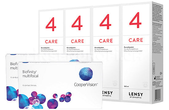 Biofinity Multifocal & Lensy Care 4, Halbjahres-Sparpaket