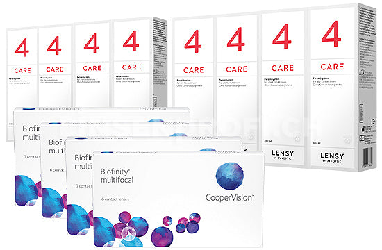 Biofinity Multifocal & Lensy Care 4, Jahres-Sparpaket