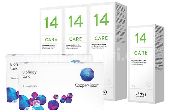 Biofinity Toric & Lensy Care 14, Halbjahres-Sparpaket