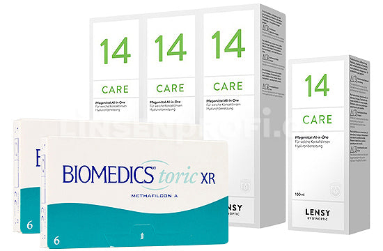 Biomedics Toric XR & Lensy Care 14, Halbjahres-Sparpaket