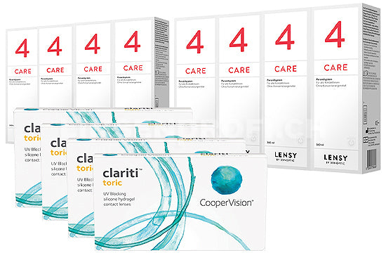 clariti toric & Lensy Care 4, Jahres-Sparpaket