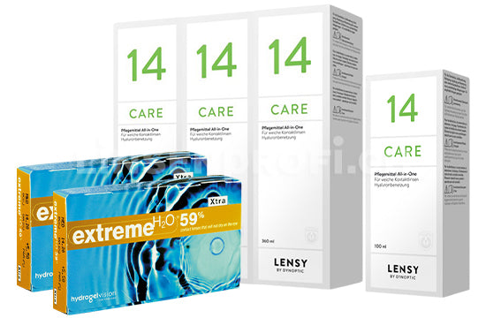 Extreme H2O 59 Xtra & Lensy Care 14, Halbjahres-Sparpaket