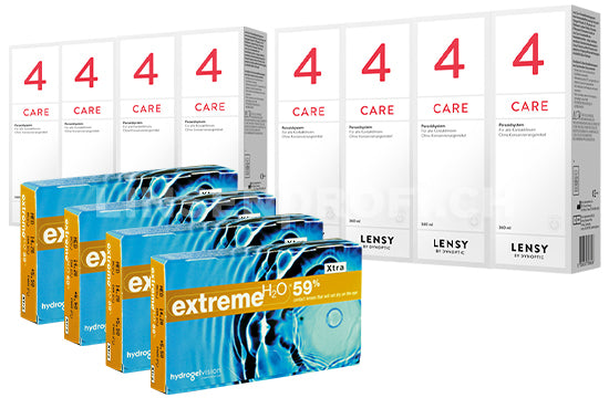 Extreme H2O 59 Xtra & Lensy Care 4, Jahres-Sparpaket