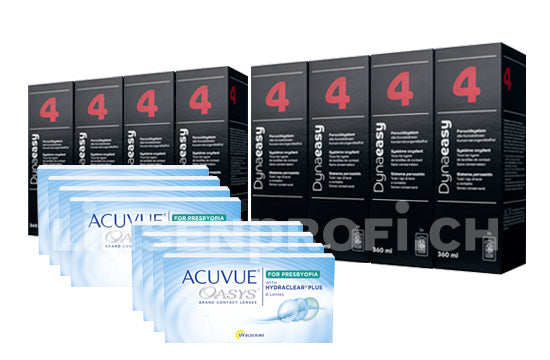Acuvue Oasys for Presbyopia & Lensy Care 4, Jahres-Sparpaket