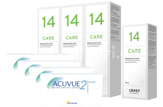 Acuvue 2 & Lensy Care 14, Halbjahres-Sparpaket