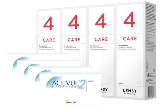 Acuvue 2 & Lensy Care 4, Halbjahres-Sparpaket