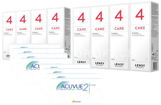 Acuvue 2 & Lensy Care 4, Jahres-Sparpaket