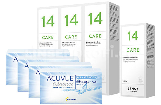 Acuvue Oasys for Astigmatism & Lensy Care 14, Halbjahres-Sparpaket