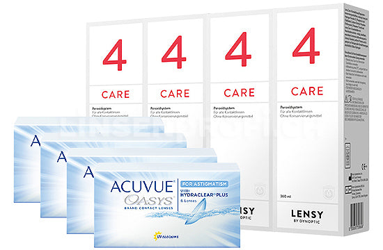 Acuvue Oasys for Astigmatism & Lensy Care 4, Halbjahres-Sparpaket