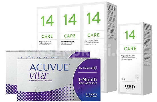 Acuvue Vita & Lensy Care 14, Halbjahres-Sparpaket