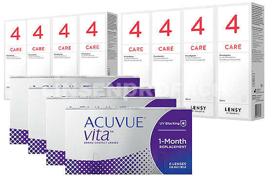 Acuvue Vita & Lensy Care 4, Jahres-Sparpaket