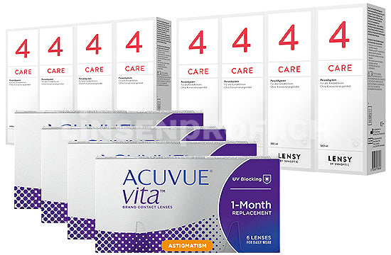 Acuvue Vita for Astigmatism & Lensy Care 4, Jahres-Sparpaket
