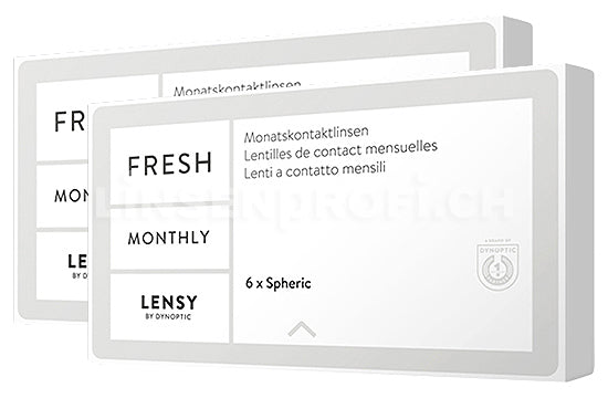Lensy Monthly Fresh Spheric (2x6 Stück), SPARPAKET 6 Monate