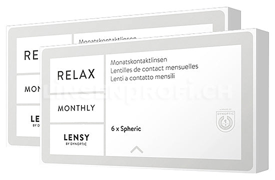 Lensy Monthly Relax Spheric (2x6 Stück), SPARPAKET 6 Monate