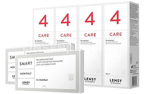 Lensy Monthly Smart Multifocal & Lensy Care 4, Halbjahres-Sparpaket