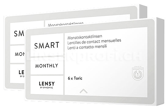 Lensy Monthly Smart Toric (2x6 Stück), SPARPAKET 6 Monate