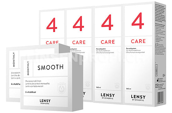Lensy Monthly Smooth Multifocal & Lensy Care 4, Halbjahres-Sparpaket