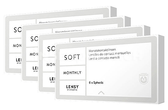 Lensy Monthly Soft Spheric (4x6 Stück), SPARPAKET 12 Monate